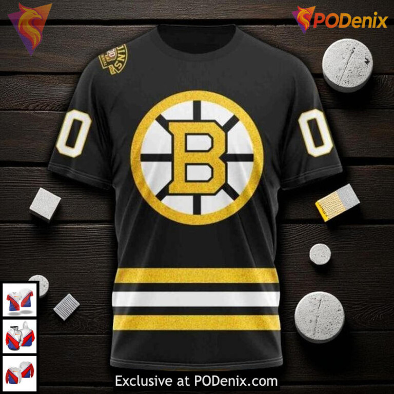 Boston Bruins Youth Hoodie Centennial Home NHL Apparel Built For Glory - 1