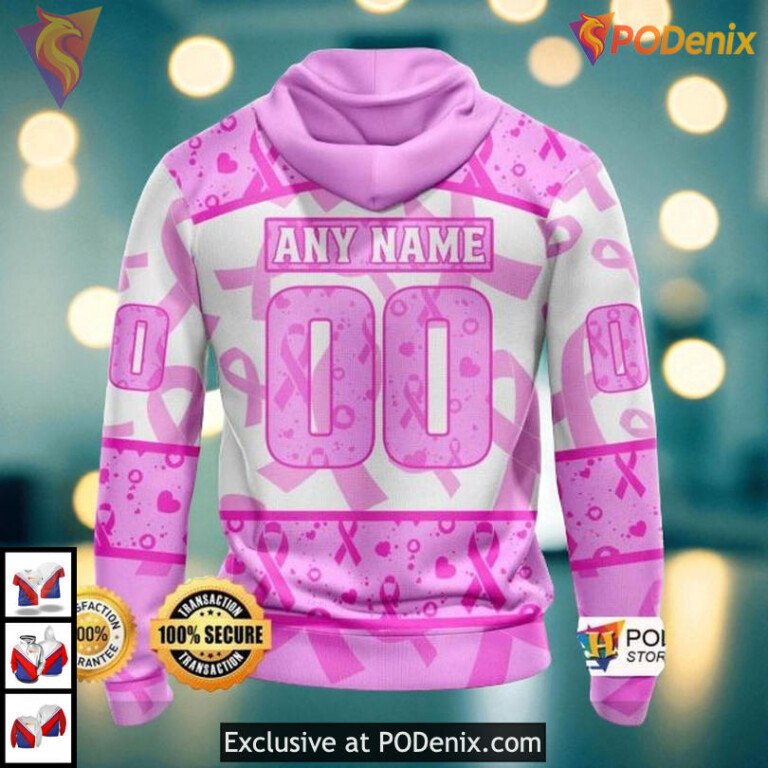 Breast Cancer Awareness Gear Personalized New York Rangers Hoodie 3D - 1