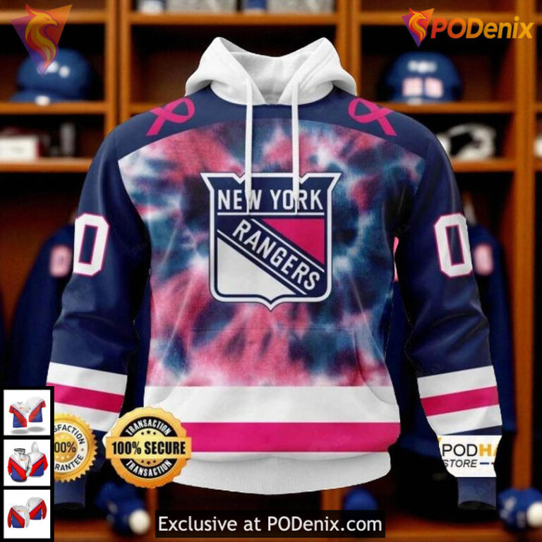 Breast Cancer Awareness October Edition New York Rangers Vintage Hoodie 3D