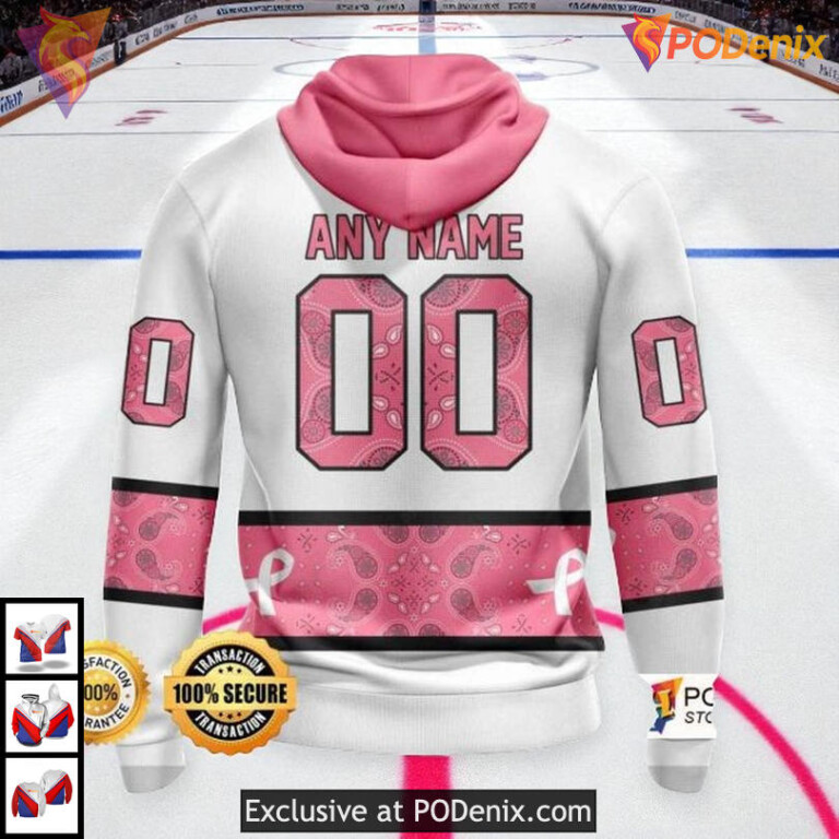 Breast Cancer Awareness Personalized Sweatshirt New York Rangers 3D Hoodie - 1