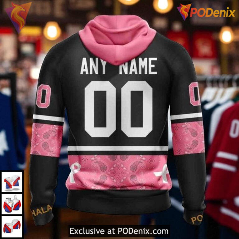 Breast Cancer Awareness Toronto Maple Leafs Unisex Hoodie, Custom NHL 3D Apparel - 1