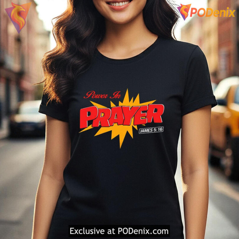 Bryce Crawford Merch Power In Prayer James 5,16 Graphic Cartoon Shirt