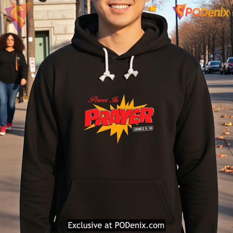 Bryce Crawford Merch Power In Prayer James 5,16 Graphic Cartoon Shirt - 2