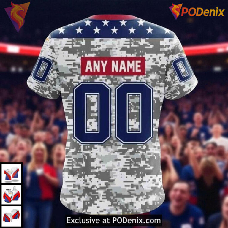 Camo Design For Veterans Day Personalized New York Rangers Hoodie 3D - 3