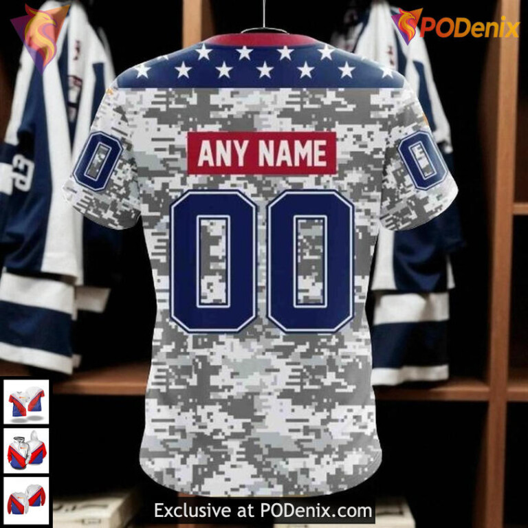 Camo Design Tribute For Veterans Day Custom San Jose Sharks Hoodie 3D - 3
