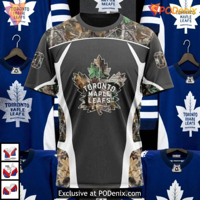Camo Hunting Custom Toronto Maple Leafs Hoodie 3D NHL Hockey Fan Edition - 2
