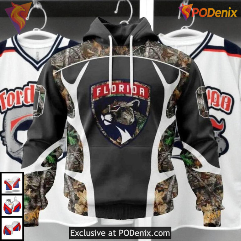 Camo Hunting Graphic Sweatshirt Custom Florida Panthers Unisex Hoodie 3D