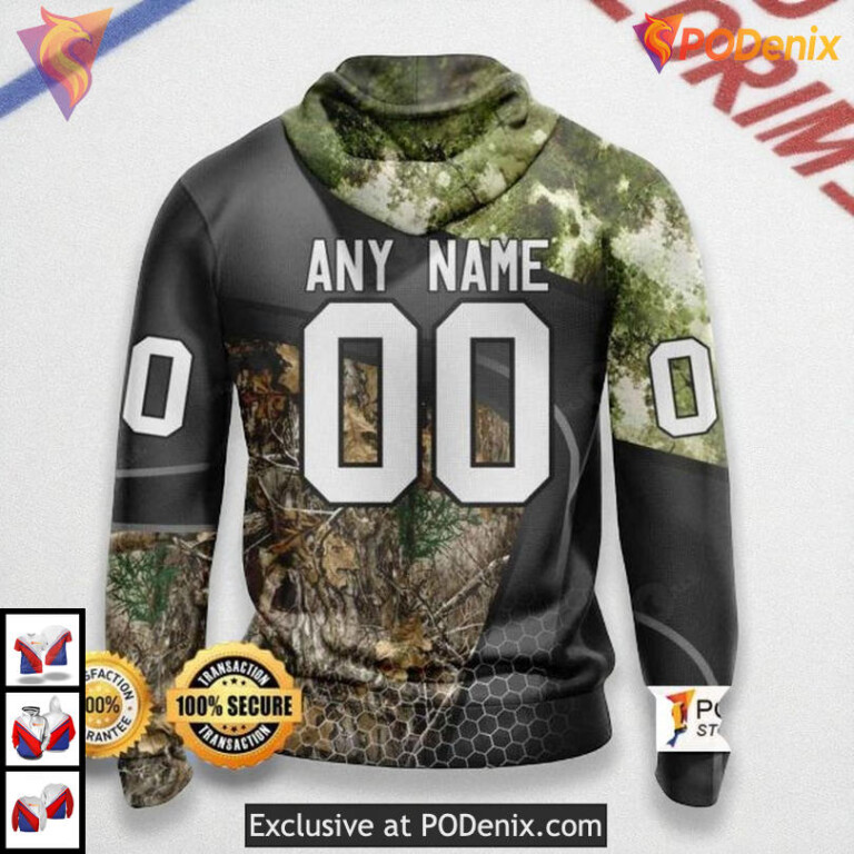 Camo Hunting NHL Team Apparel New York Rangers Full Print Hoodie, 3D Style - 1
