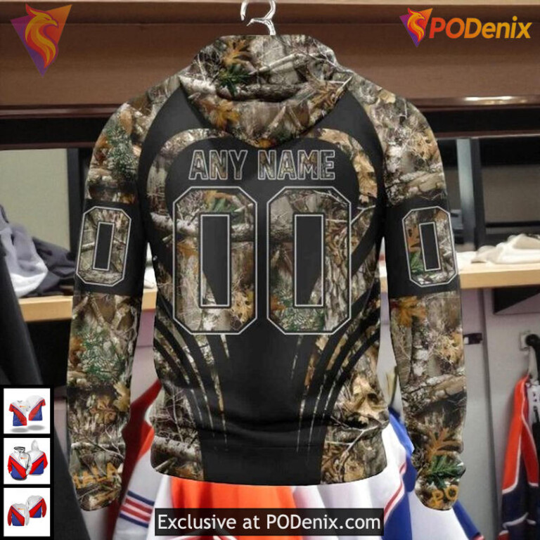 Camo Hunting Outdoor Concept NHL Edmonton Oilers Unisex Hoodie 3D - 1