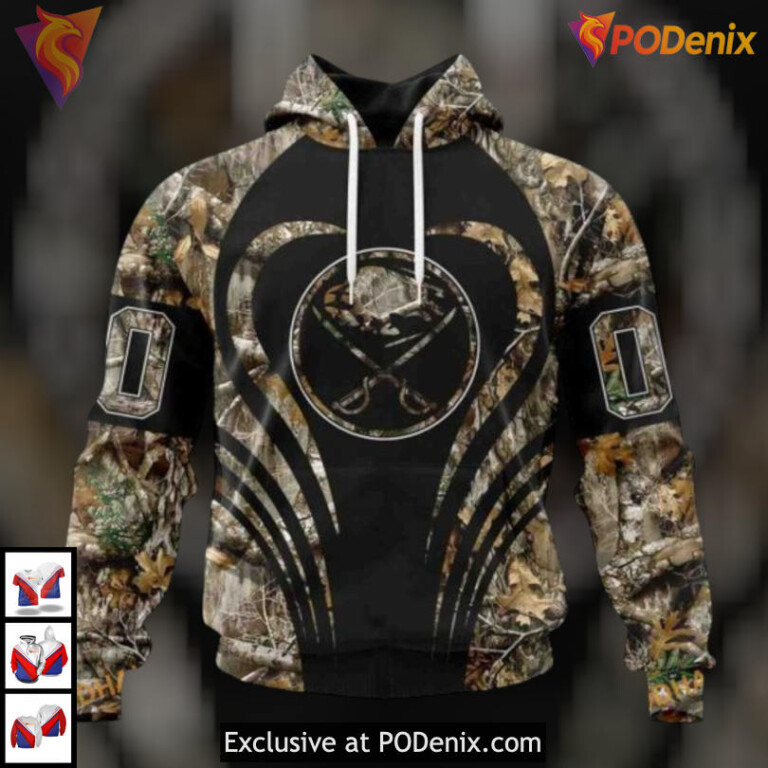Camo Hunting Outdoor Edition NHL Personalized Buffalo Sabres Hoodie 3D Design