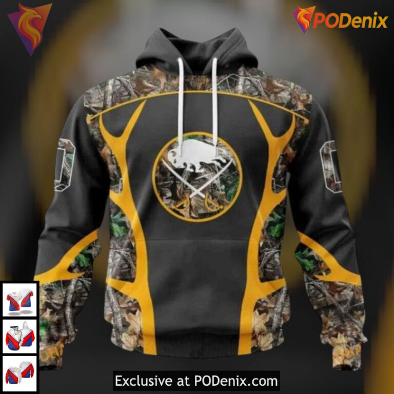 Camo Hunting Style Personalized NHL Buffalo Sabres Unisex Hoodie 3D Custom Gear