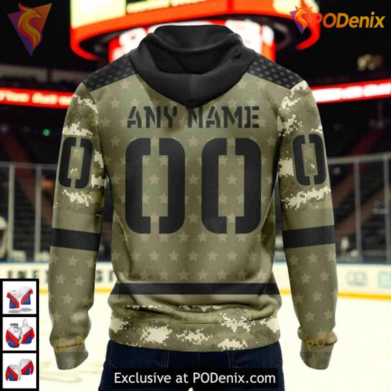 Camo Military Appreciation Custom NHL Boston Bruins All Over Print Hoodie - 2