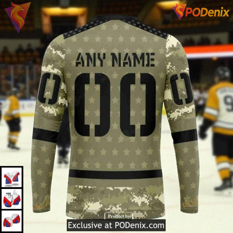 Camo Military Appreciation Custom NHL Boston Bruins All Over Print Hoodie - 4