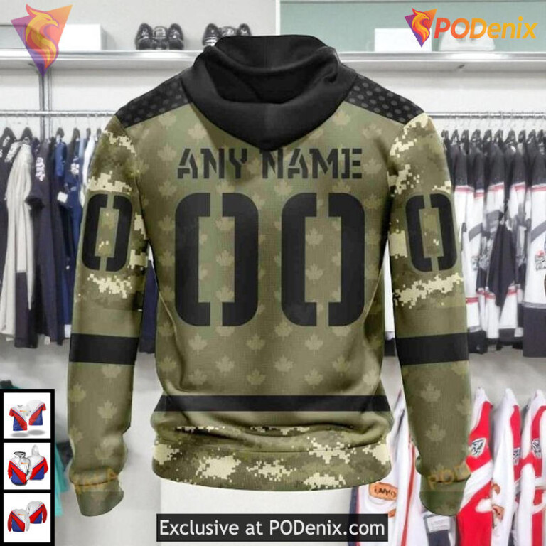 Camo Military Appreciation Tribute NHL Edmonton Oilers Christmas Hoodie 3D - 2