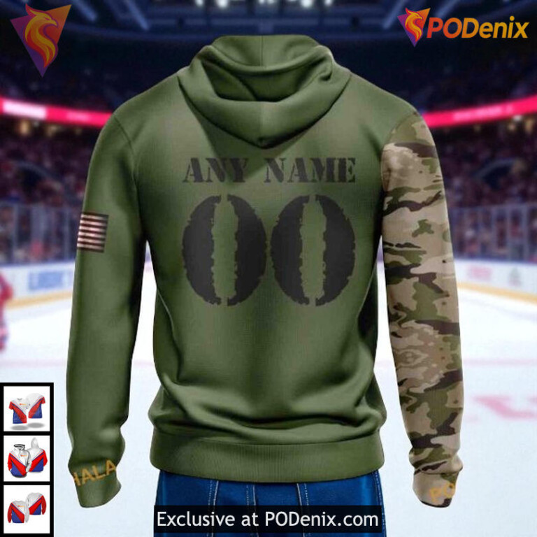 Camo Skull Design Custom Name NHL New York Rangers Youth Hoodie, 3D Gear - 1