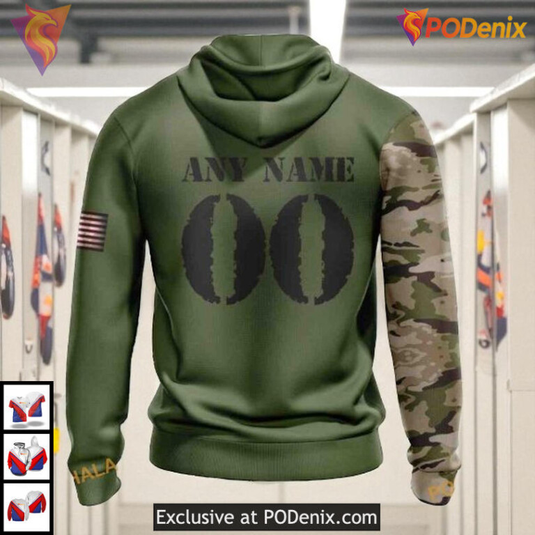 Camo Skull Graphic Design Custom Name Number Florida Panthers Mens Hoodie NHL 3D - 1