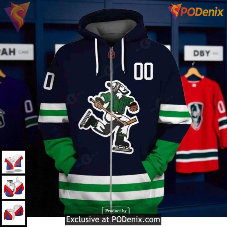 Canucks Custom 3D Hoodie NHL Reverse Retro Personalized Vancouver Design