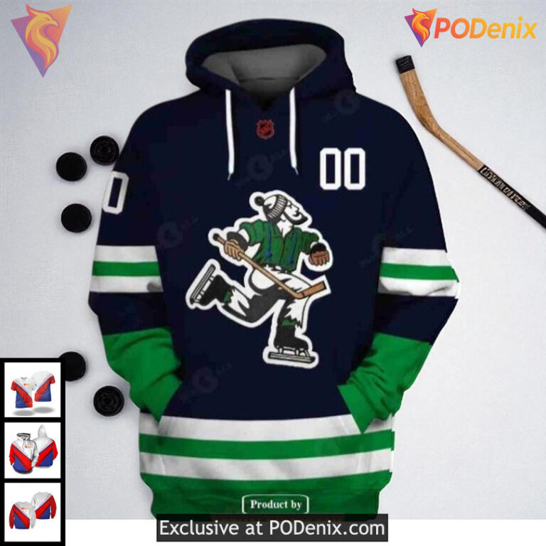 Canucks Custom 3D Hoodie NHL Reverse Retro Personalized Vancouver Design - 1