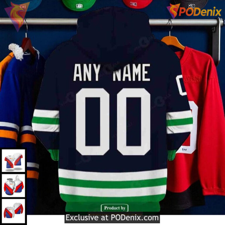Canucks Custom 3D Hoodie NHL Reverse Retro Personalized Vancouver Design - 2