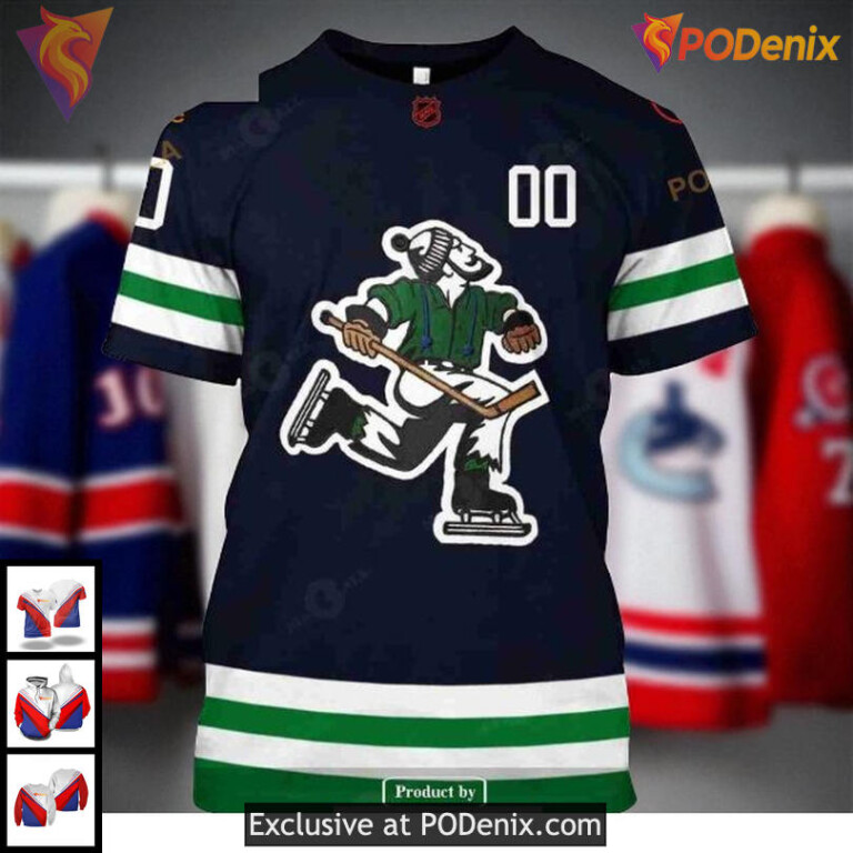 Canucks Custom 3D Hoodie NHL Reverse Retro Personalized Vancouver Design - 3