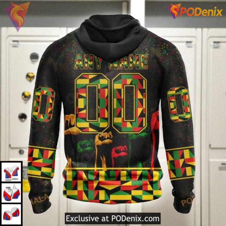 Celebrate Black History Month Custom Custom Name Florida Panthers Hoodie NHL 3D - 1