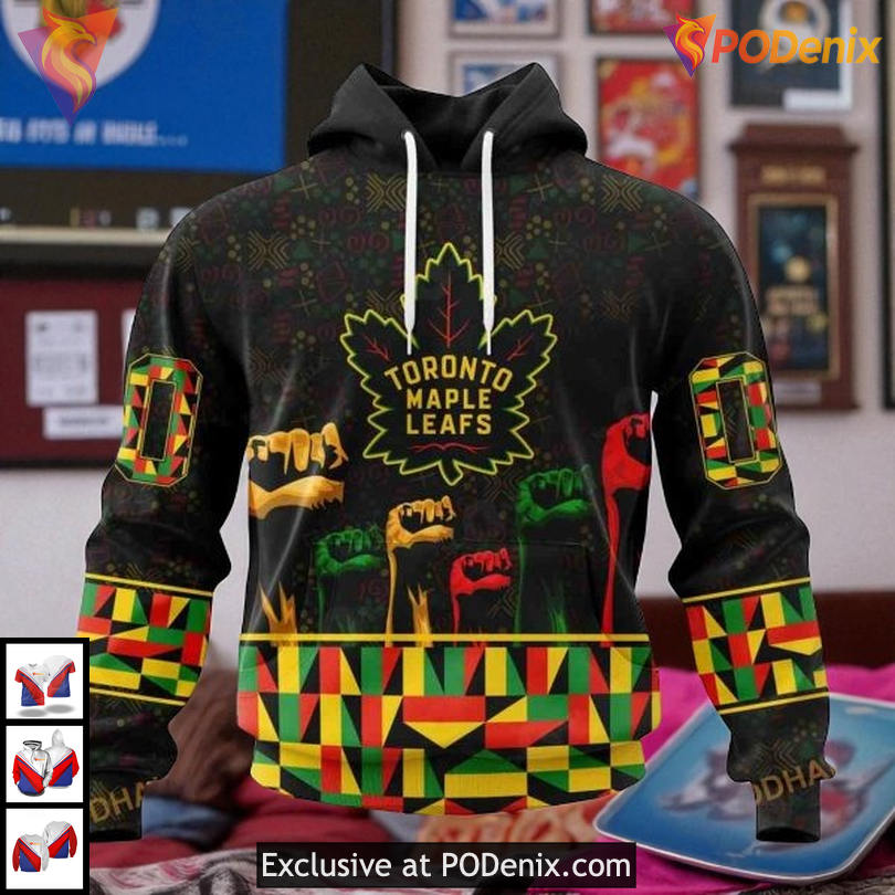 Celebrate Black History Month Toronto Maple Leafs Unisex Hoodie, Custom NHL 3D