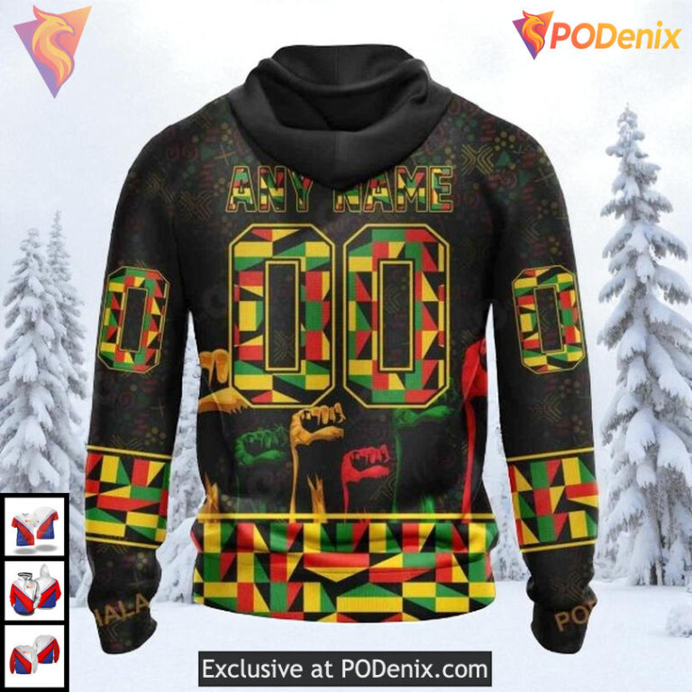 Celebrate Black History Month Tribute Custom Name Los Angeles Kings Hoodie NHL 3D - 1