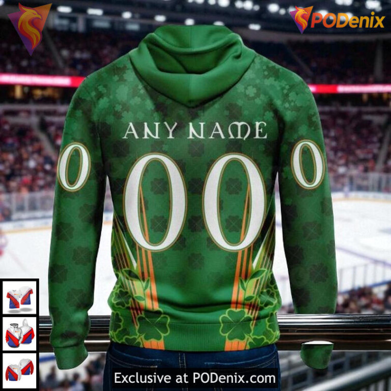 Celebrate Irish Pride New York Rangers Hoodie, 3D Style For St Patricks Day - 1