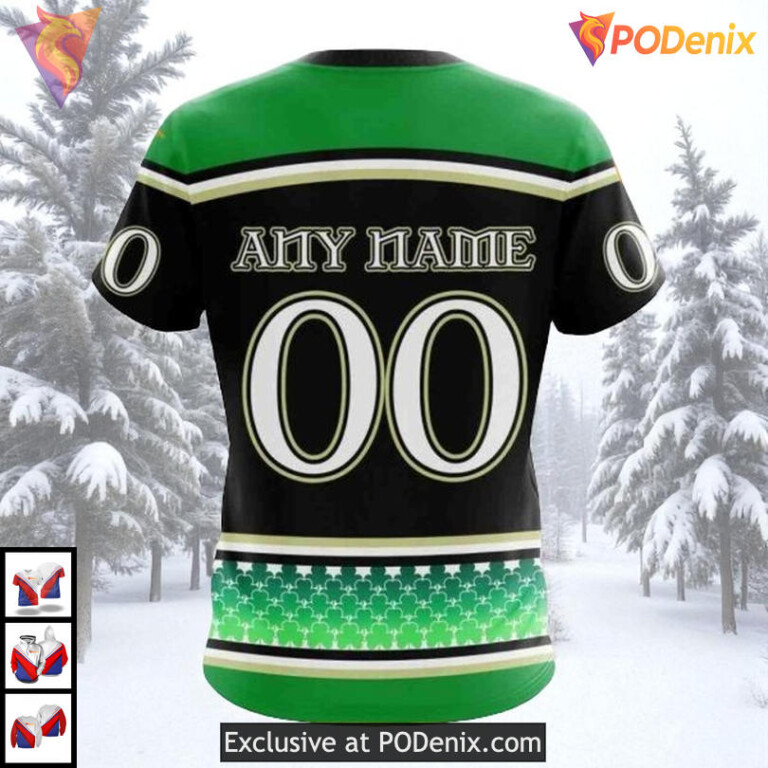 Celebrate St Patricks Day Theme Custom Los Angeles Kings Zip Up Hoodie NHL 3D - 3