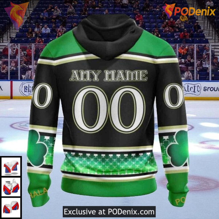 Celebrate St Patric’s Day Custom Hockey New York Rangers Zip Up Hoodie 3D - 1