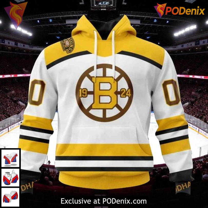 Centennial Third Edition Boston Bruins Unisex Hoodie One Team One Dream