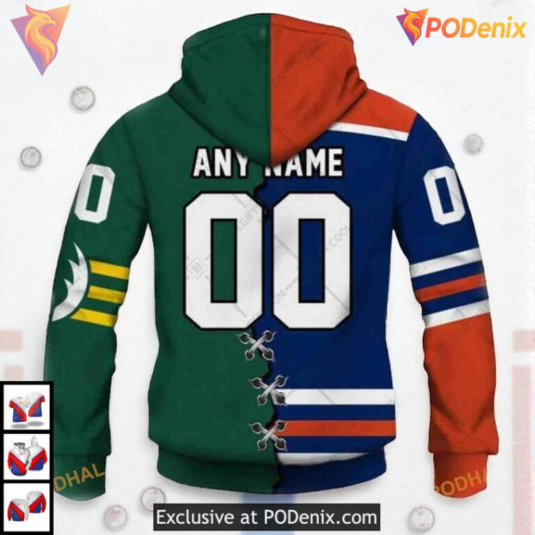 CFL Elks Inspired Design NHL Edmonton Oilers Sweatshirt Hoodie 3D - 2