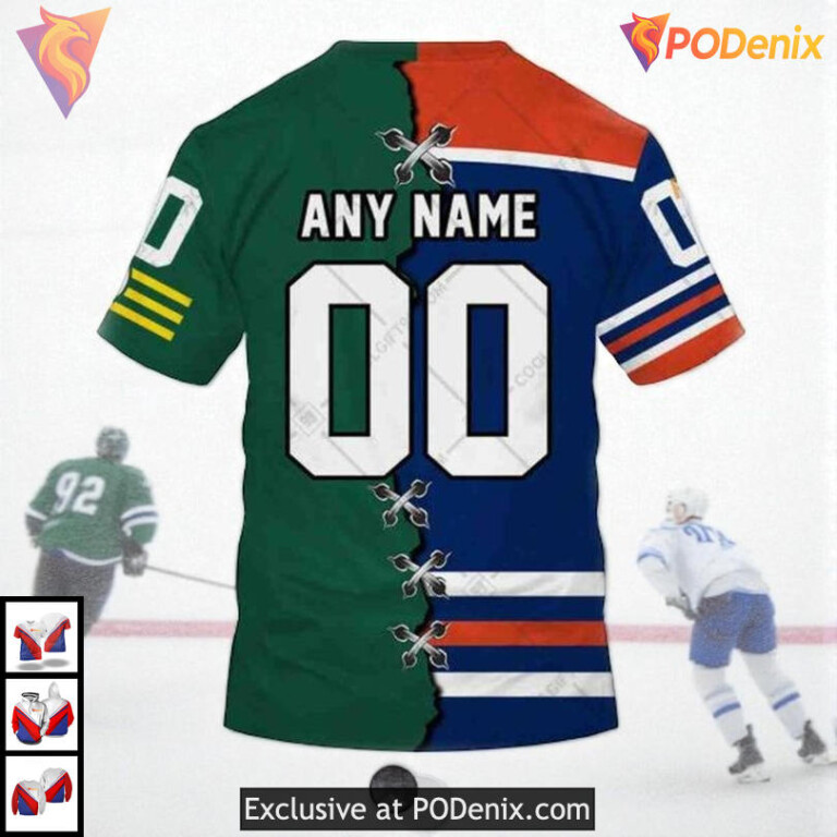 CFL Elks Inspired Design NHL Edmonton Oilers Sweatshirt Hoodie 3D - 3