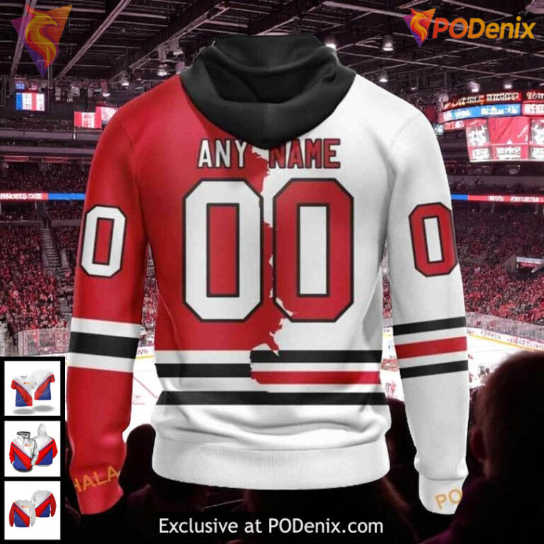 Chicago Blackhawks 3D Hoodie Custom Mix Home Away Design With Team Spirit Quotes - 1