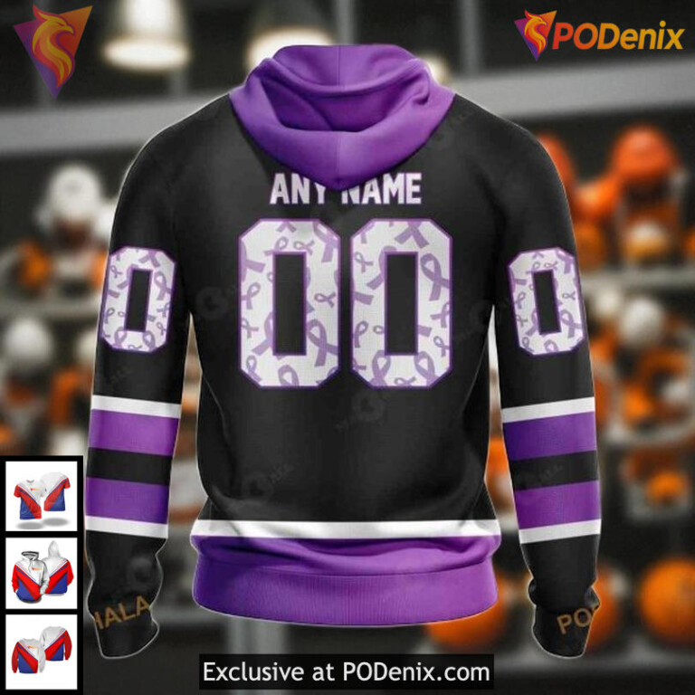 Chicago Blackhawks All Over Print Hoodie Custom Hockey Fights Cancer Design - 1
