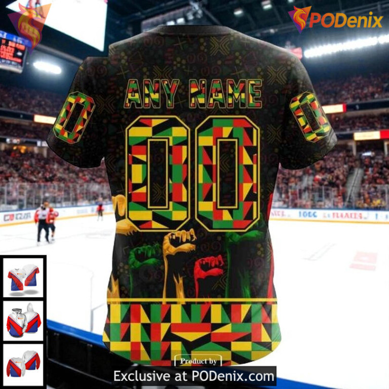 Chicago Blackhawks Hoodie 3D All Over Print Celebrate Black History Design - 3