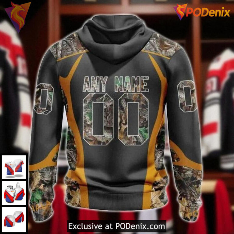 Chicago Blackhawks Hoodie 3D Camo Hunting Inspired NHL Custom Fan Design - 1