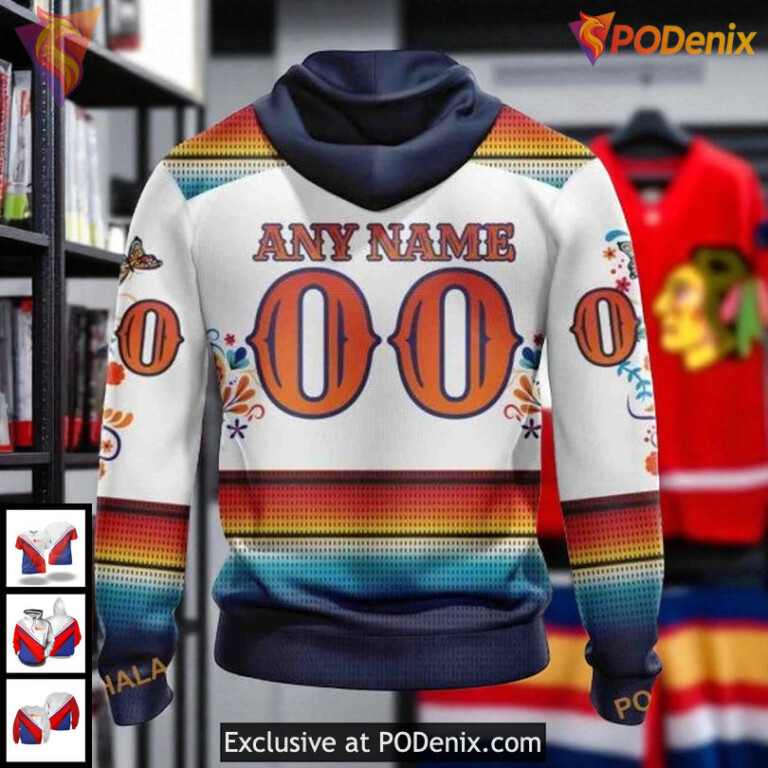 Chicago Blackhawks Hoodie 3D Dia De Los Muertos Inspired Limited Edition - 1