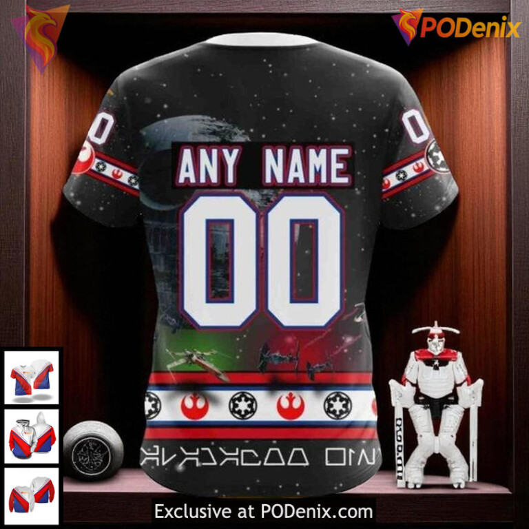 Chicago Blackhawks Hoodie 3D Star Wars Galactic Battle Custom NHL Design - 3