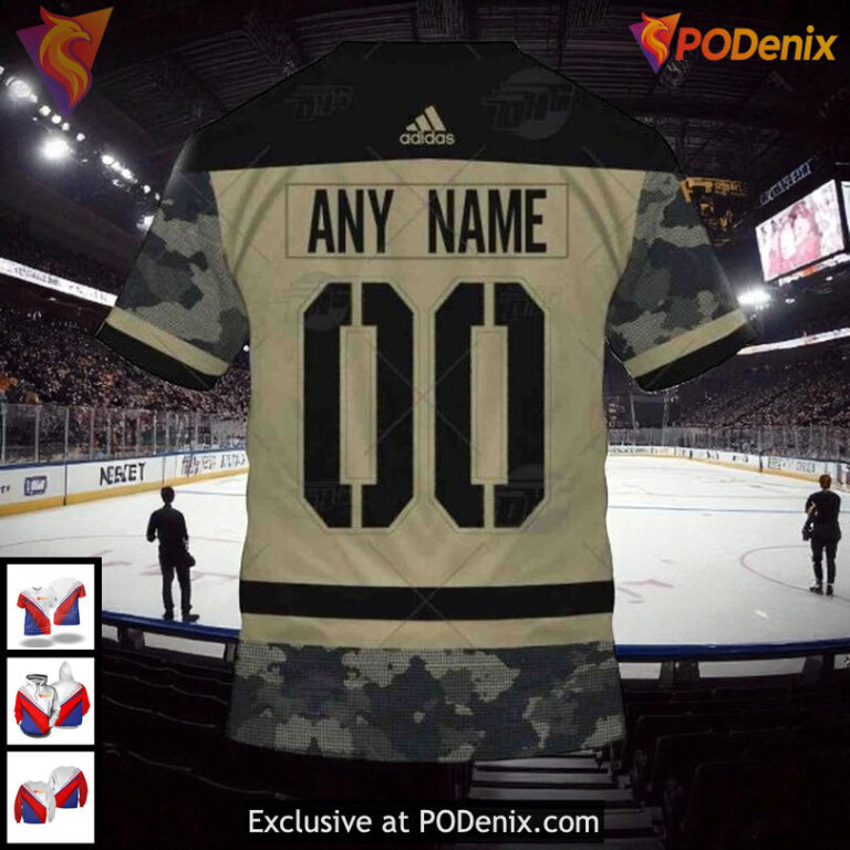 Chicago Blackhawks Hoodie Custom Camo Military Practice 3D Personalized - 1
