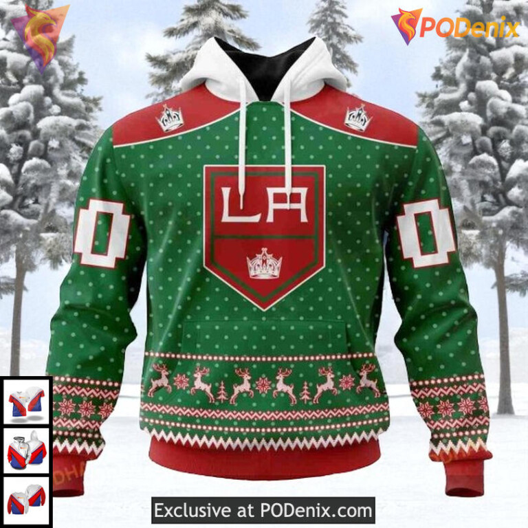 Christmas Apparel Holiday Spirit Custom Los Angeles Kings Unisex Hoodie NHL 3D