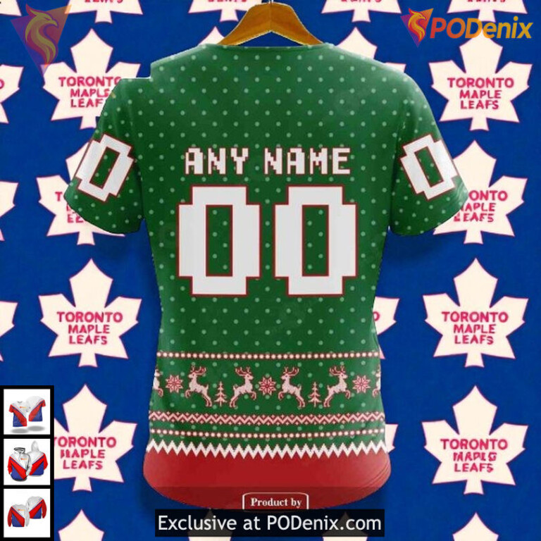 Christmas Apparel Vintage Toronto Maple Leafs Hoodie, Custom NHL 3D Shirt Style - 3