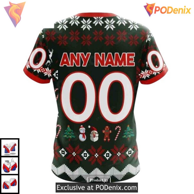 Christmas Holiday Edition Custom San Jose Sharks Unisex Hoodie NHL 3D - 3