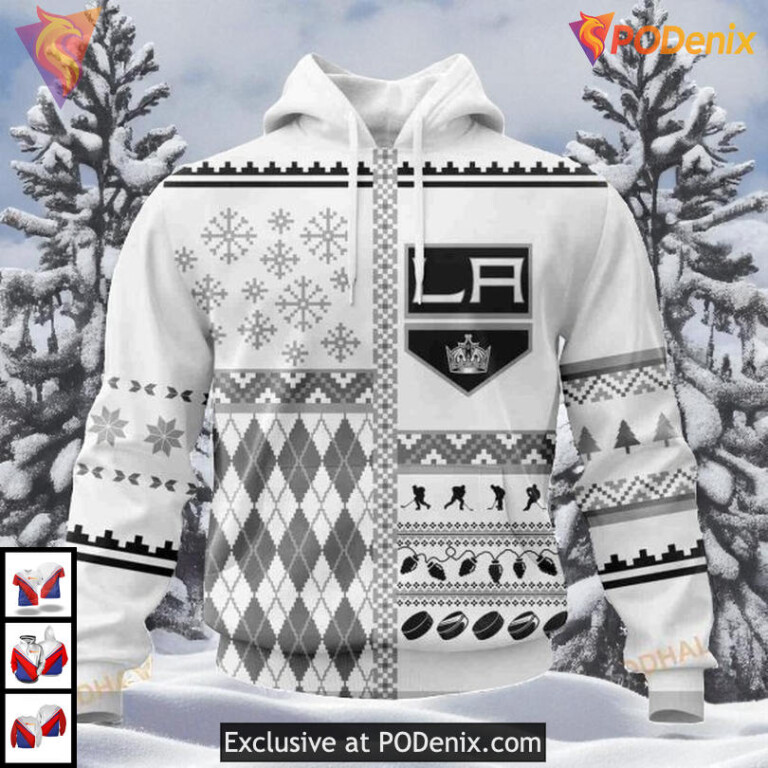 Christmas Holiday Unisex Custom Los Angeles Kings All Over Print Hoodie NHL