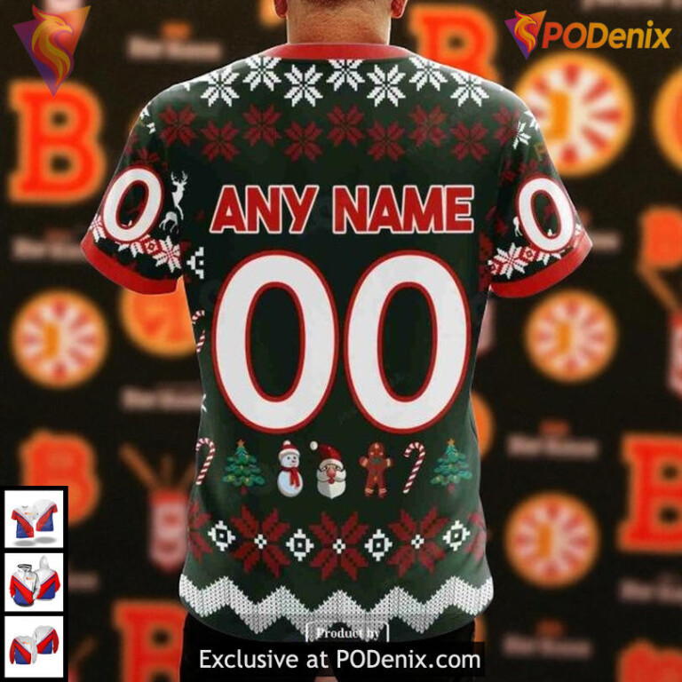 Christmas Is Coming Boston Bruins Unisex Hoodie 3D Custom NHL Sweatshirt Shirt - 6