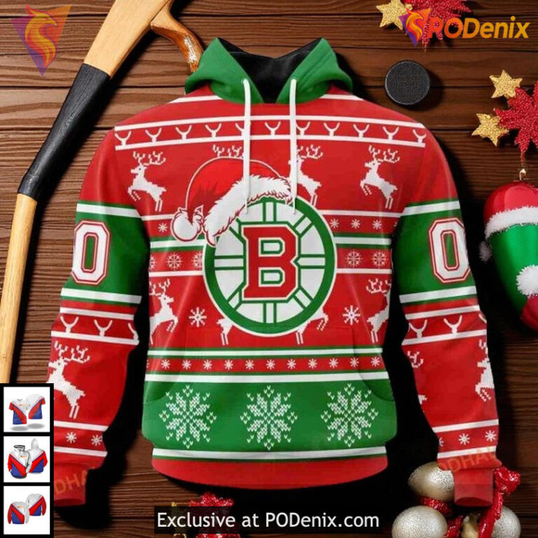 Christmas Is Coming Sweatshirt Custom NHL Boston Bruins Hoodie 3D