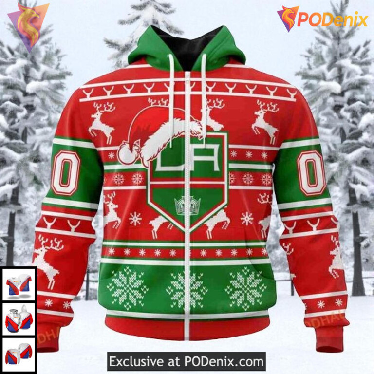 Christmas NHL Merch Sweatshirt Personalized Los Angeles Kings Hoodie 3D - 1