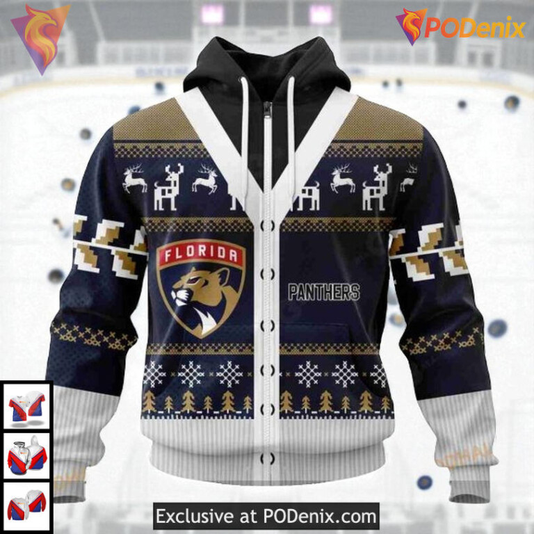 Christmas Season Festive Edition Custom Florida Panthers Christmas Hoodie NHL - 1