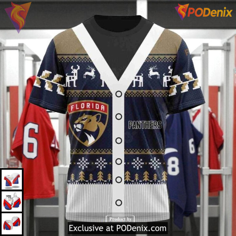 Christmas Season Festive Edition Custom Florida Panthers Christmas Hoodie NHL - 3