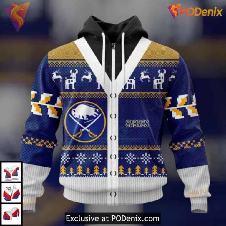 Christmas Season Festive Edition NHL Buffalo Sabres Full Print Hoodie 3D - 1